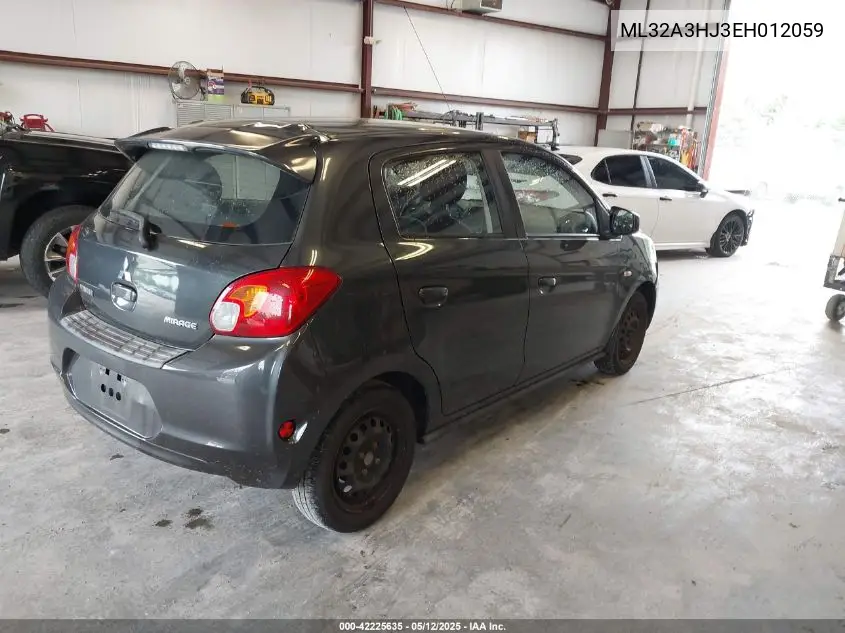 2014 Mitsubishi Mirage De VIN: ML32A3HJ3EH012059 Lot: 42225635