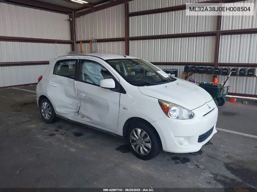 2014 Mitsubishi Mirage VIN: ML32A38J0EH008504 Lot: 42567743