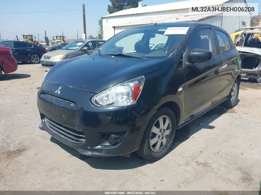 2014 Mitsubishi Mirage De VIN: ML32A3HJ8EH006208 Lot: 42571666