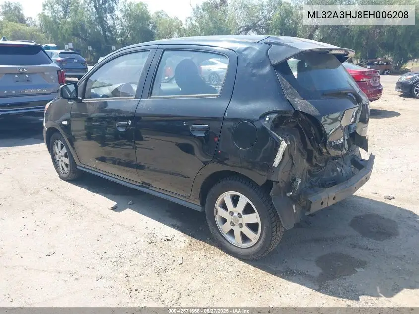 2014 Mitsubishi Mirage De VIN: ML32A3HJ8EH006208 Lot: 42571666