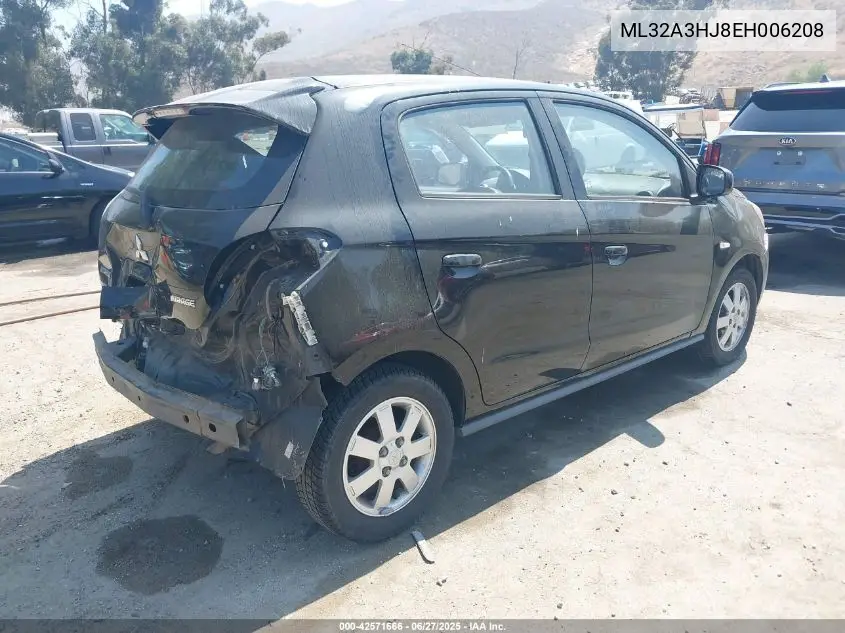2014 Mitsubishi Mirage De VIN: ML32A3HJ8EH006208 Lot: 42571666