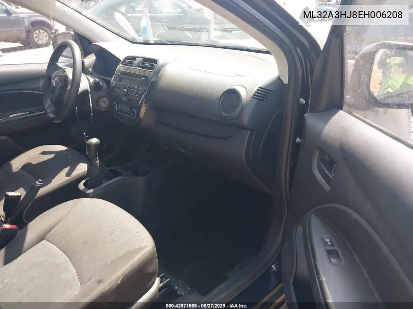 2014 Mitsubishi Mirage De VIN: ML32A3HJ8EH006208 Lot: 42571666