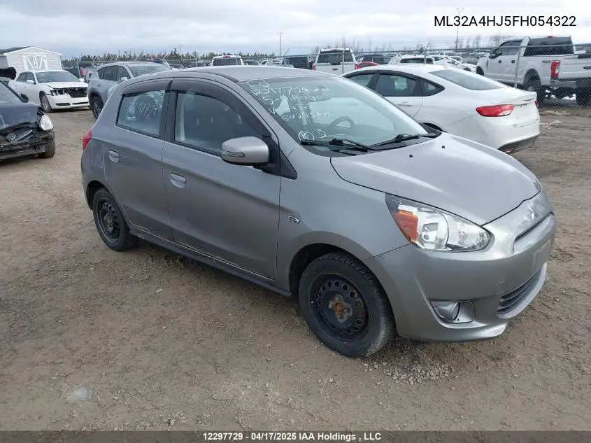 2015 Mitsubishi Mirage Es VIN: ML32A4HJ5FH054322 Lot: 12297729