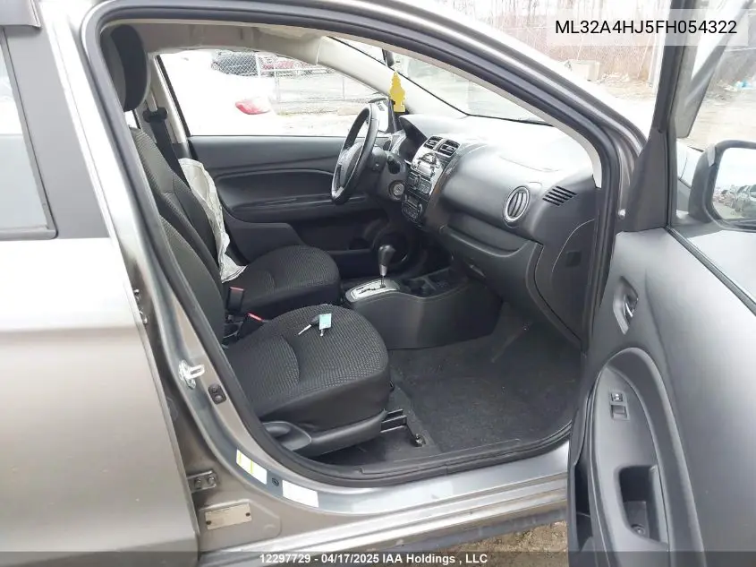 2015 Mitsubishi Mirage Es VIN: ML32A4HJ5FH054322 Lot: 12297729