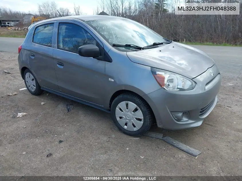 2015 Mitsubishi Mirage De VIN: ML32A3HJ2FH048388 Lot: 12305854