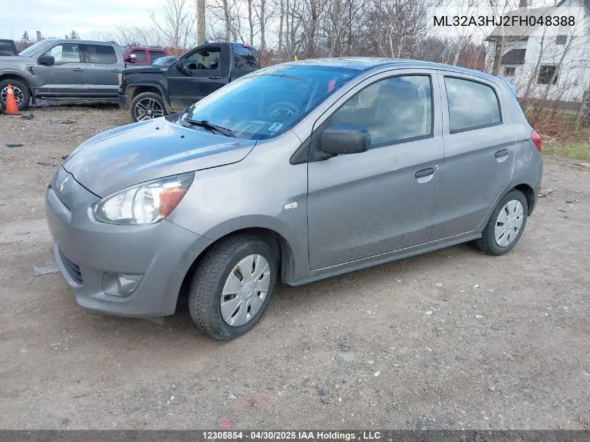 2015 Mitsubishi Mirage De VIN: ML32A3HJ2FH048388 Lot: 12305854