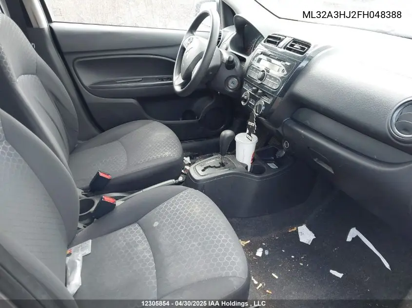 2015 Mitsubishi Mirage De VIN: ML32A3HJ2FH048388 Lot: 12305854