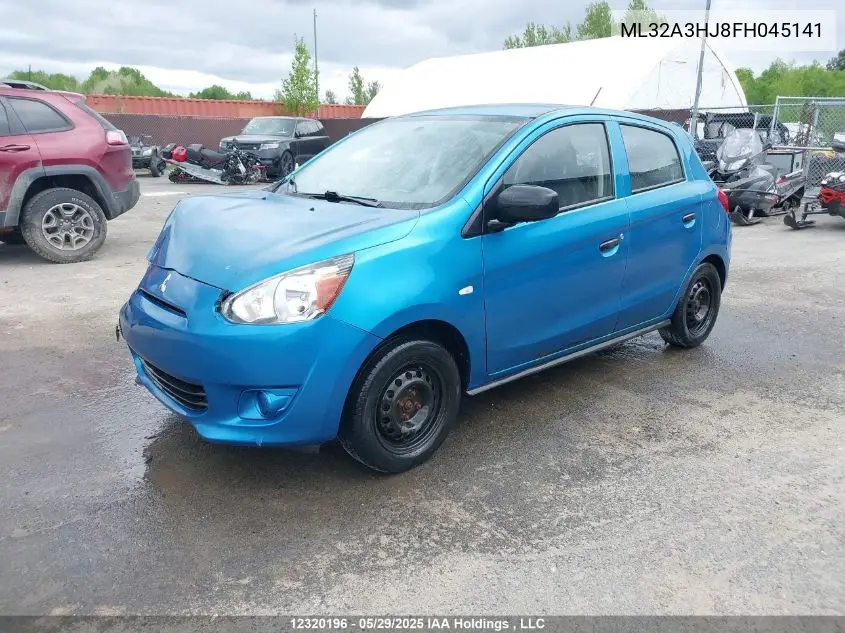 2015 Mitsubishi Mirage De VIN: ML32A3HJ8FH045141 Lot: 12320196