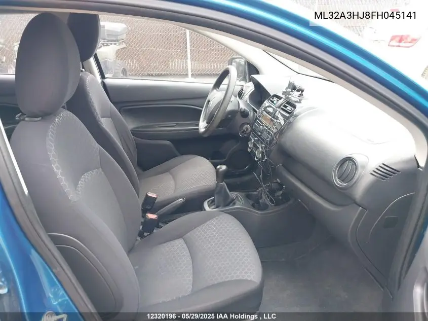 2015 Mitsubishi Mirage De VIN: ML32A3HJ8FH045141 Lot: 12320196