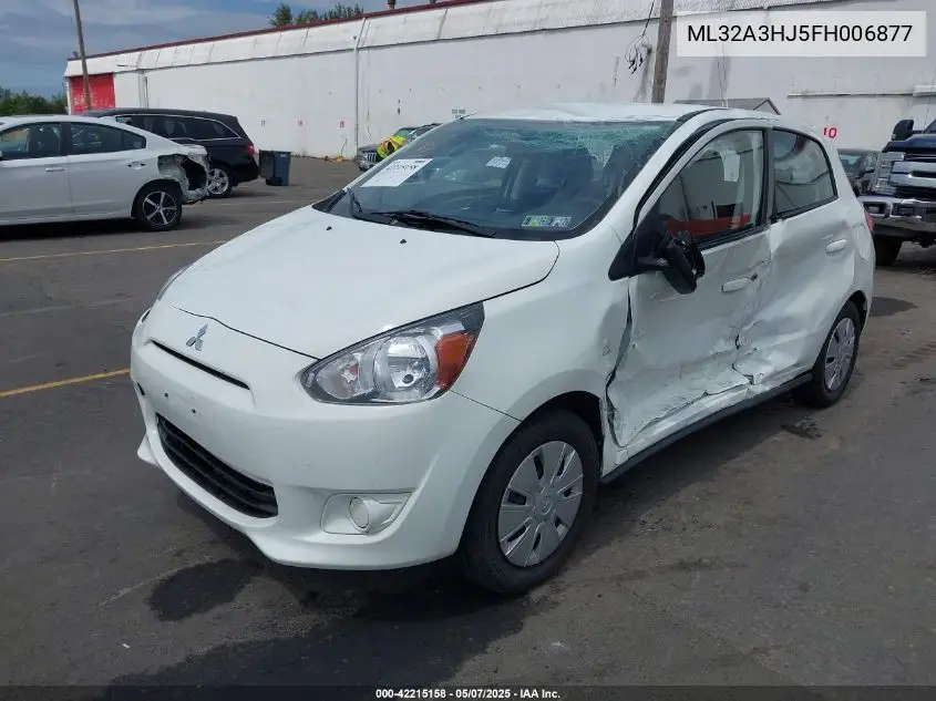 2015 Mitsubishi Mirage De VIN: ML32A3HJ5FH006877 Lot: 42215158