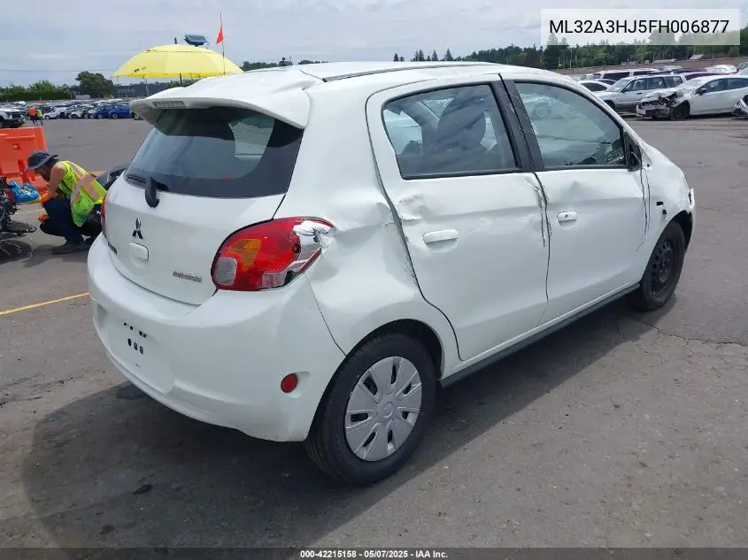 2015 Mitsubishi Mirage De VIN: ML32A3HJ5FH006877 Lot: 42215158