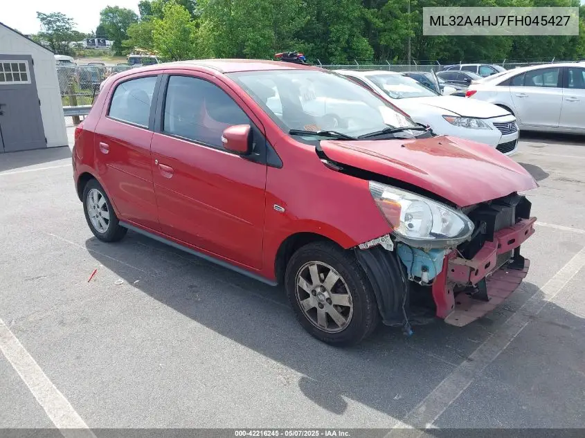 2015 Mitsubishi Mirage Es VIN: ML32A4HJ7FH045427 Lot: 42216245