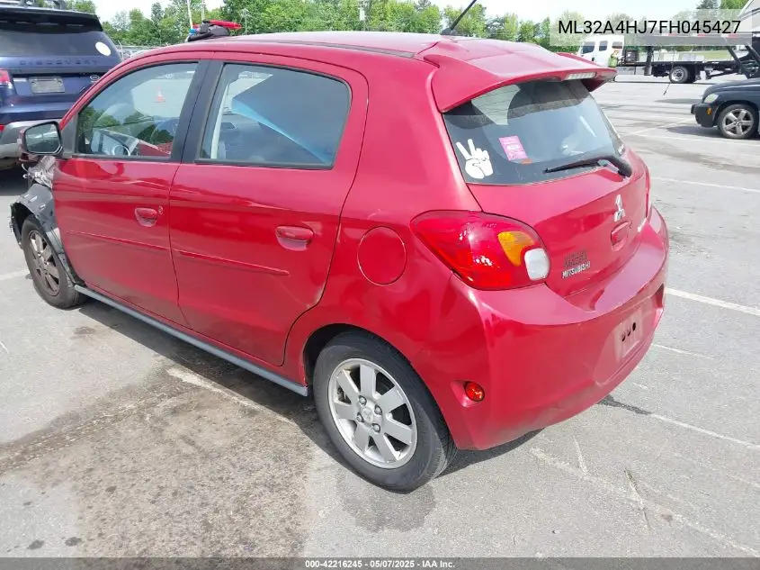 2015 Mitsubishi Mirage Es VIN: ML32A4HJ7FH045427 Lot: 42216245