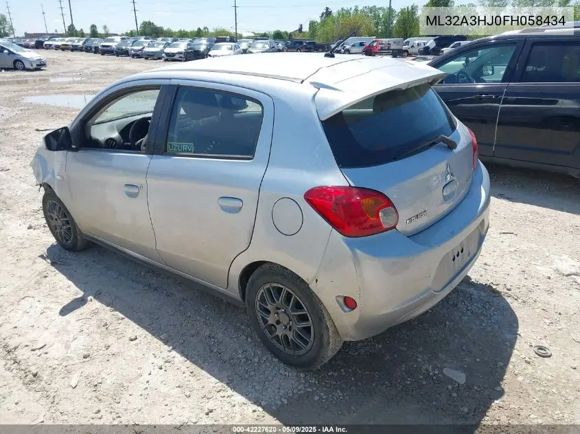 2015 Mitsubishi Mirage De VIN: ML32A3HJ0FH058434 Lot: 42227620