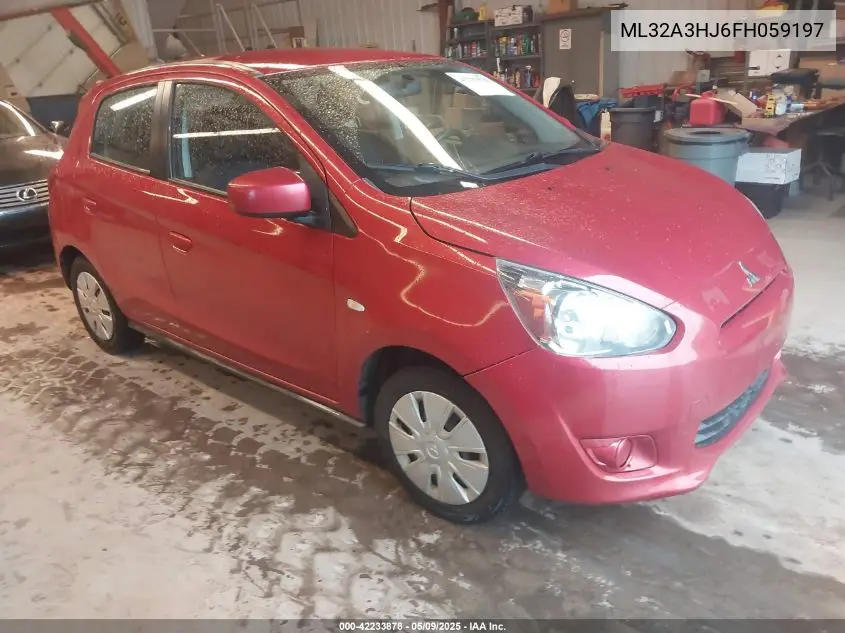 2015 Mitsubishi Mirage De/Rf VIN: ML32A3HJ6FH059197 Lot: 42233878
