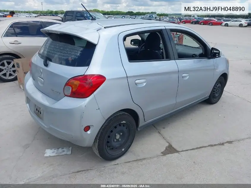 2015 Mitsubishi Mirage De/Rf VIN: ML32A3HJ9FH048890 Lot: 42240191