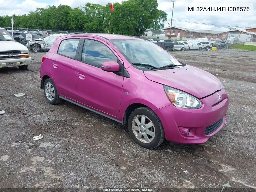 2015 Mitsubishi Mirage Es/Rf VIN: ML32A4HJ4FH008576 Lot: 42253928
