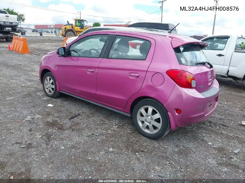 2015 Mitsubishi Mirage Es/Rf VIN: ML32A4HJ4FH008576 Lot: 42253928