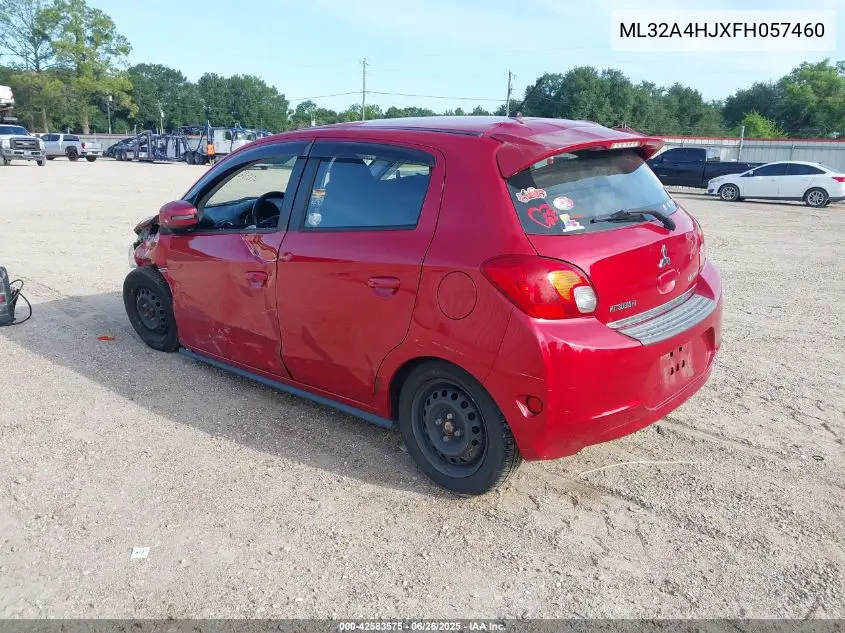 2015 Mitsubishi Mirage Es VIN: ML32A4HJXFH057460 Lot: 42583575