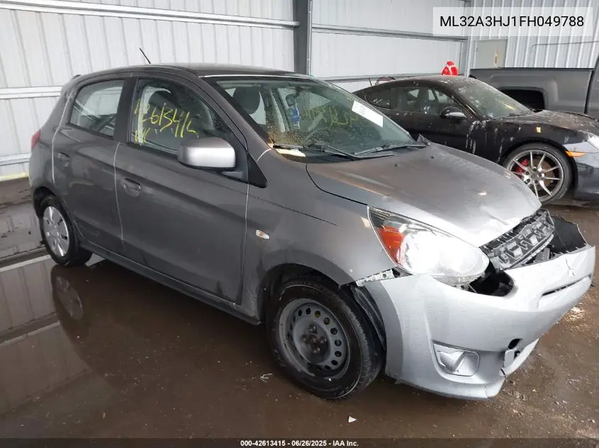 2015 Mitsubishi Mirage De/Rf VIN: ML32A3HJ1FH049788 Lot: 42613415