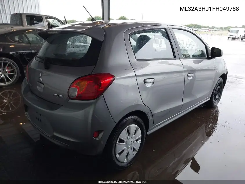 2015 Mitsubishi Mirage De/Rf VIN: ML32A3HJ1FH049788 Lot: 42613415