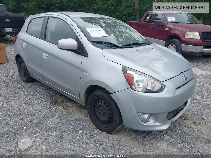 2015 Mitsubishi Mirage De VIN: ML32A3HJXFH048381 Lot: 42633216