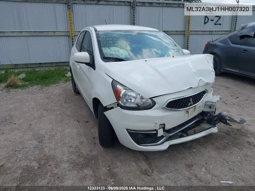 2017 Mitsubishi Mirage Es VIN: ML32A3HJ1HH007320 Lot: 12333123