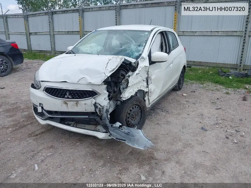 2017 Mitsubishi Mirage Es VIN: ML32A3HJ1HH007320 Lot: 12333123