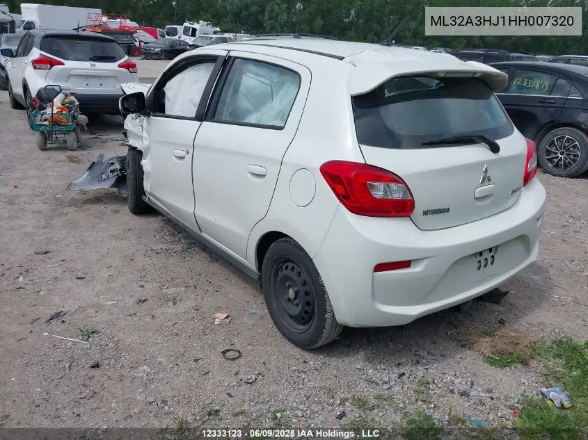 2017 Mitsubishi Mirage Es VIN: ML32A3HJ1HH007320 Lot: 12333123