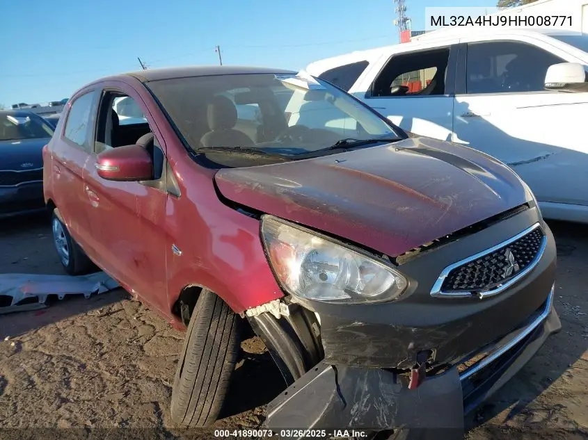2017 Mitsubishi Mirage Se VIN: ML32A4HJ9HH008771 Lot: 41890073