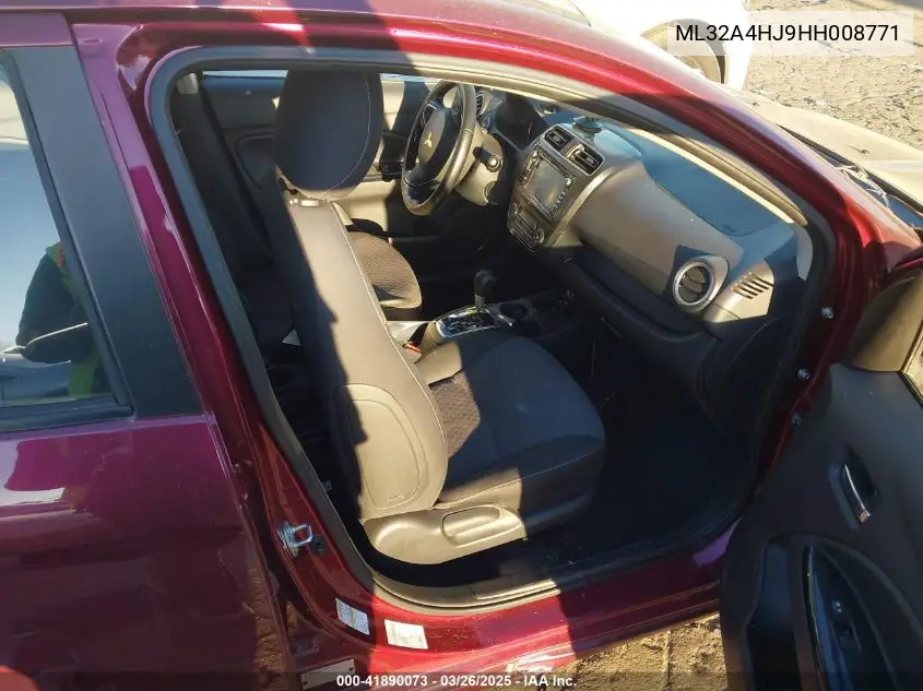 2017 Mitsubishi Mirage Se VIN: ML32A4HJ9HH008771 Lot: 41890073