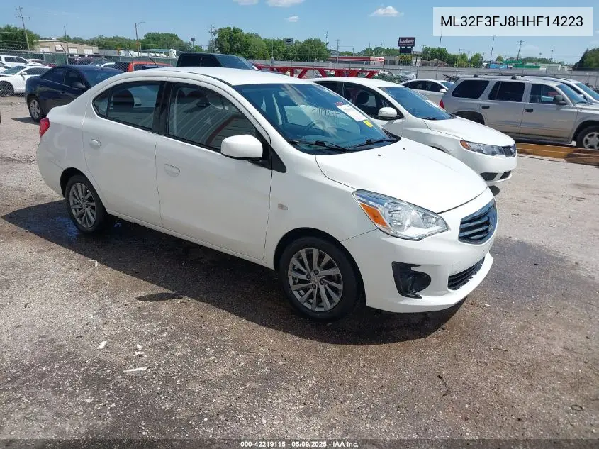 2017 Mitsubishi Mirage G4 Es VIN: ML32F3FJ8HHF14223 Lot: 42219115