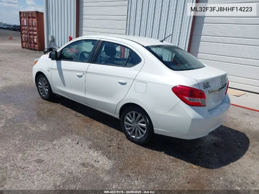 2017 Mitsubishi Mirage G4 Es VIN: ML32F3FJ8HHF14223 Lot: 42219115