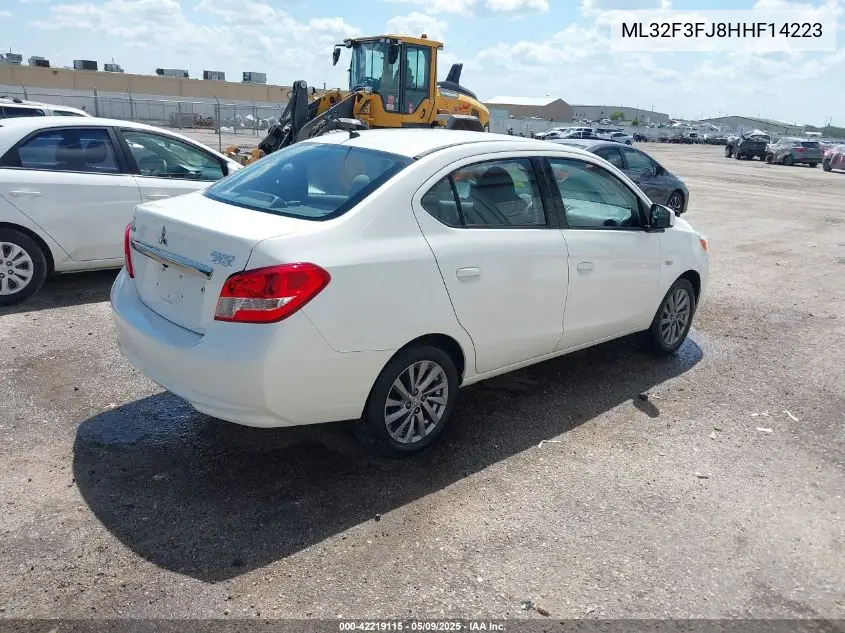 2017 Mitsubishi Mirage G4 Es VIN: ML32F3FJ8HHF14223 Lot: 42219115