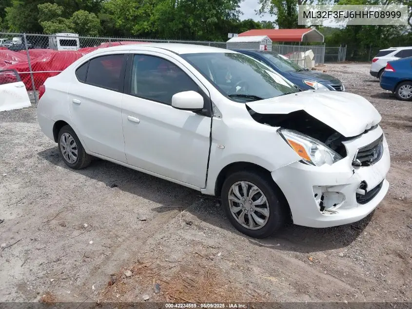 2017 Mitsubishi Mirage G4 Es VIN: ML32F3FJ6HHF08999 Lot: 42234559
