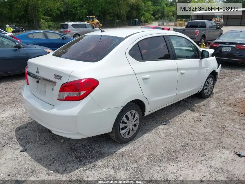 2017 Mitsubishi Mirage G4 Es VIN: ML32F3FJ6HHF08999 Lot: 42234559