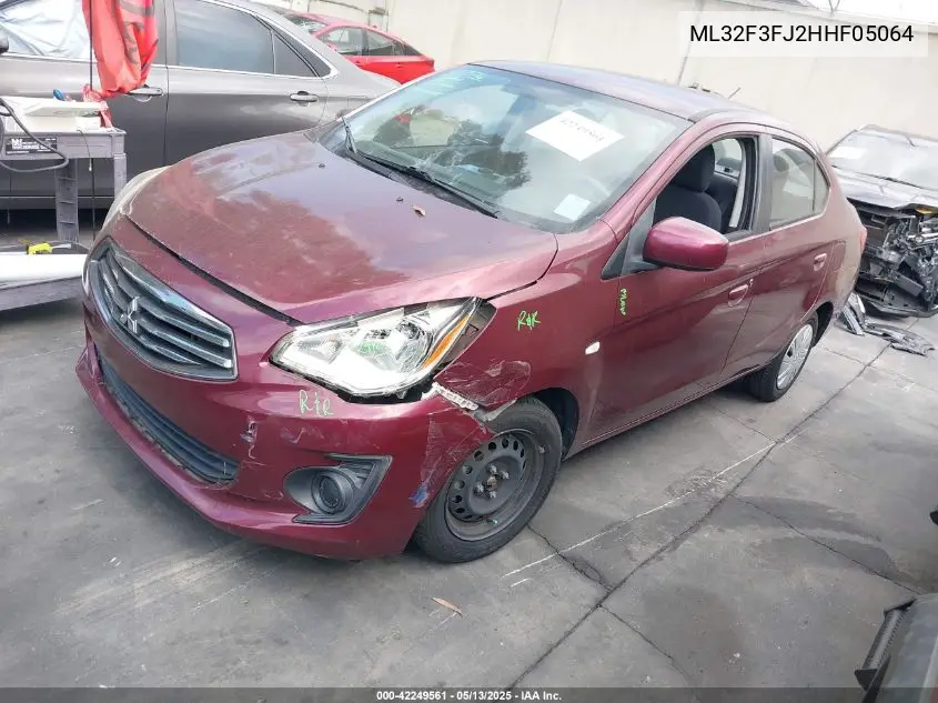 2017 Mitsubishi Mirage G4 Es VIN: ML32F3FJ2HHF05064 Lot: 42249561