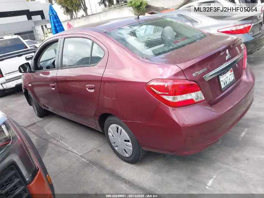 2017 Mitsubishi Mirage G4 Es VIN: ML32F3FJ2HHF05064 Lot: 42249561