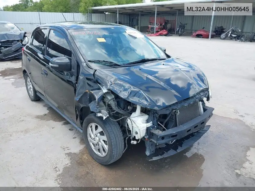 2017 Mitsubishi Mirage Se VIN: ML32A4HJ0HH005645 Lot: 42582482