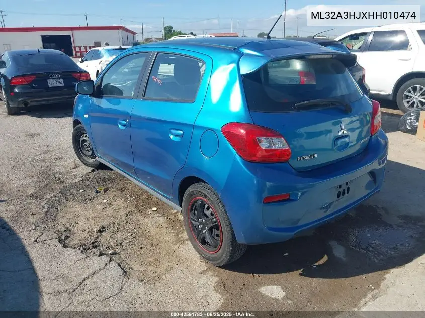 2017 Mitsubishi Mirage Es VIN: ML32A3HJXHH010474 Lot: 42591783