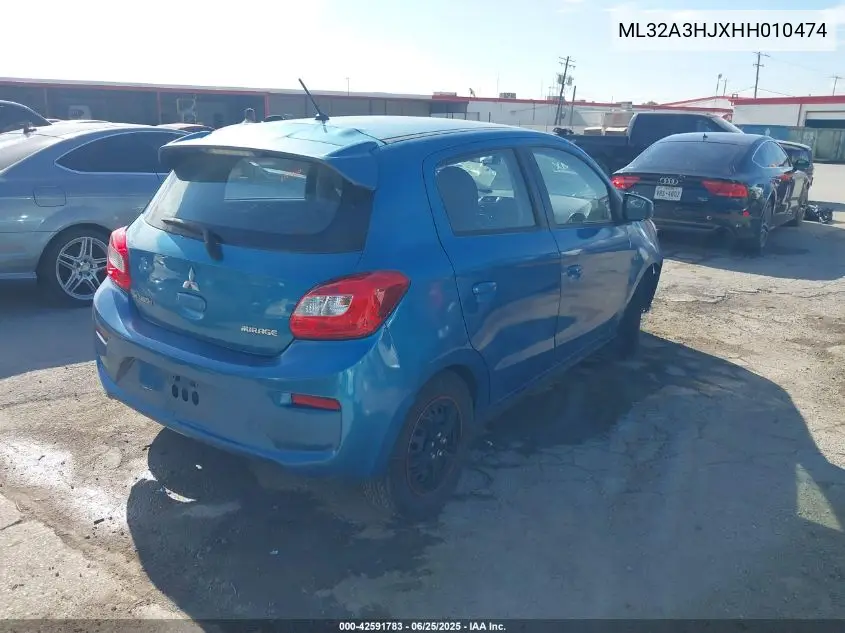 2017 Mitsubishi Mirage Es VIN: ML32A3HJXHH010474 Lot: 42591783