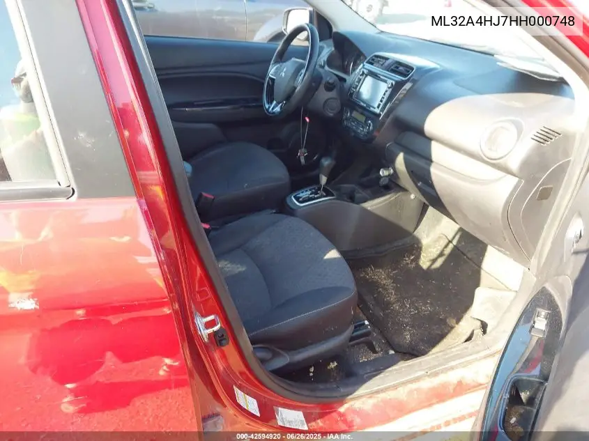 2017 Mitsubishi Mirage Se VIN: ML32A4HJ7HH000748 Lot: 42594920