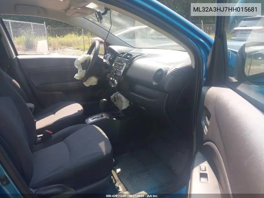2017 Mitsubishi Mirage Es VIN: ML32A3HJ7HH015681 Lot: 42611328
