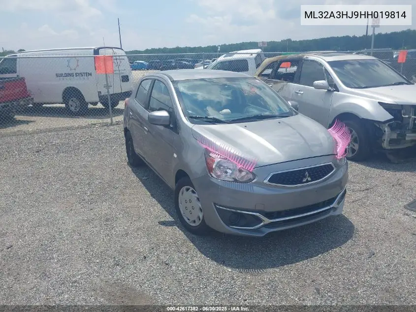 2017 Mitsubishi Mirage Es VIN: ML32A3HJ9HH019814 Lot: 42617382