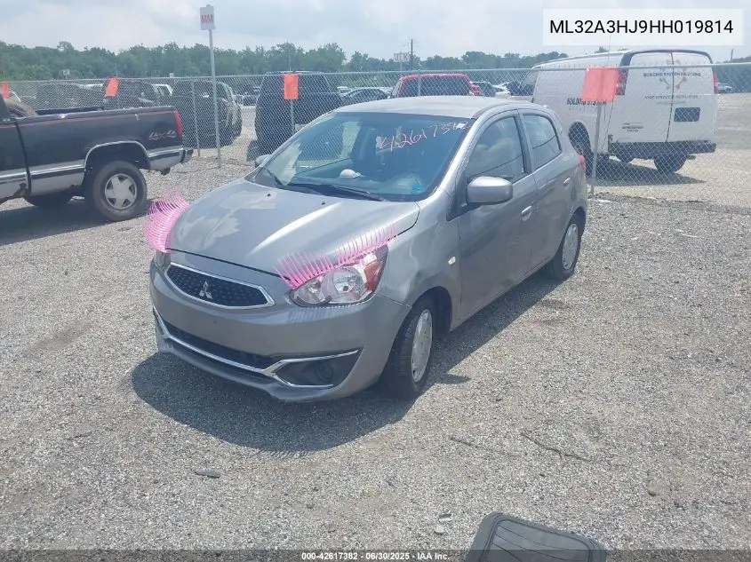 2017 Mitsubishi Mirage Es VIN: ML32A3HJ9HH019814 Lot: 42617382