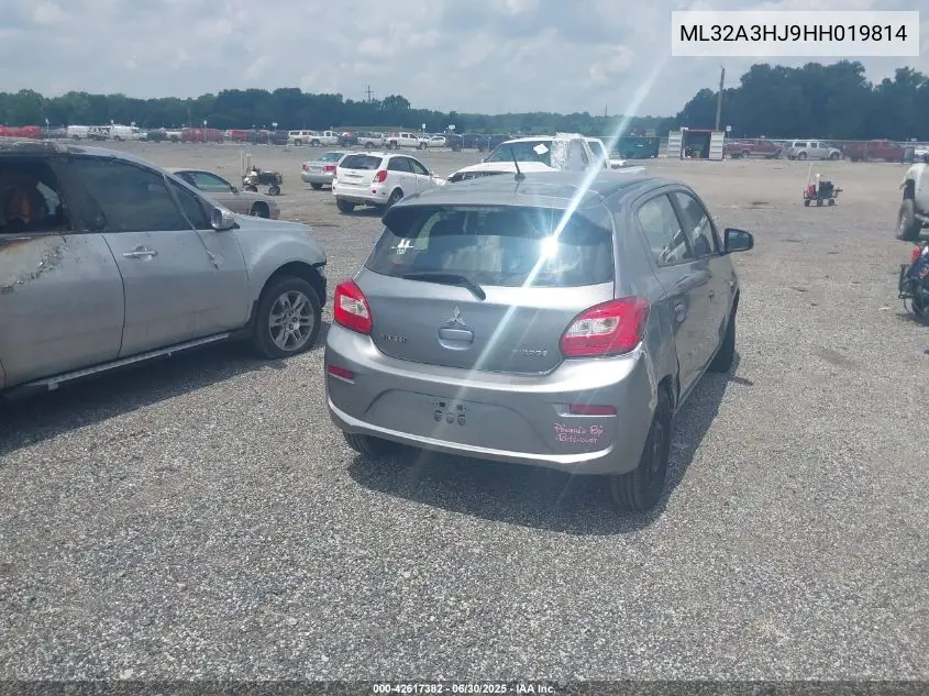 2017 Mitsubishi Mirage Es VIN: ML32A3HJ9HH019814 Lot: 42617382