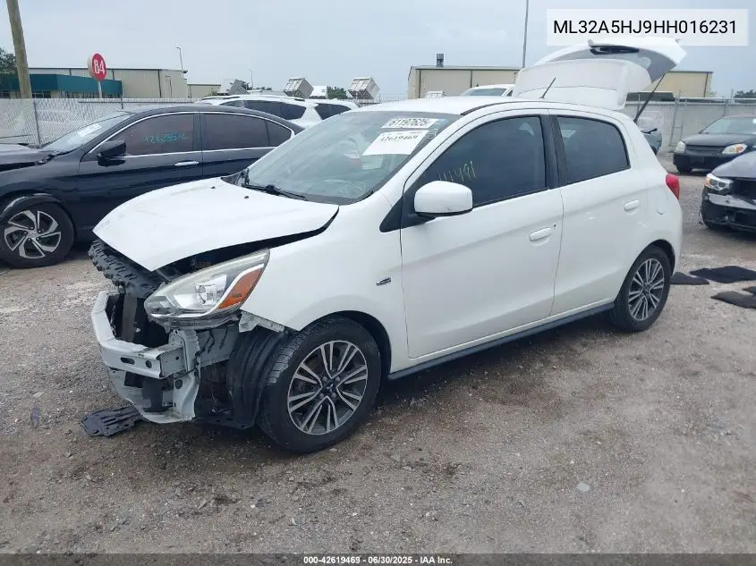 2017 Mitsubishi Mirage Gt VIN: ML32A5HJ9HH016231 Lot: 42619469