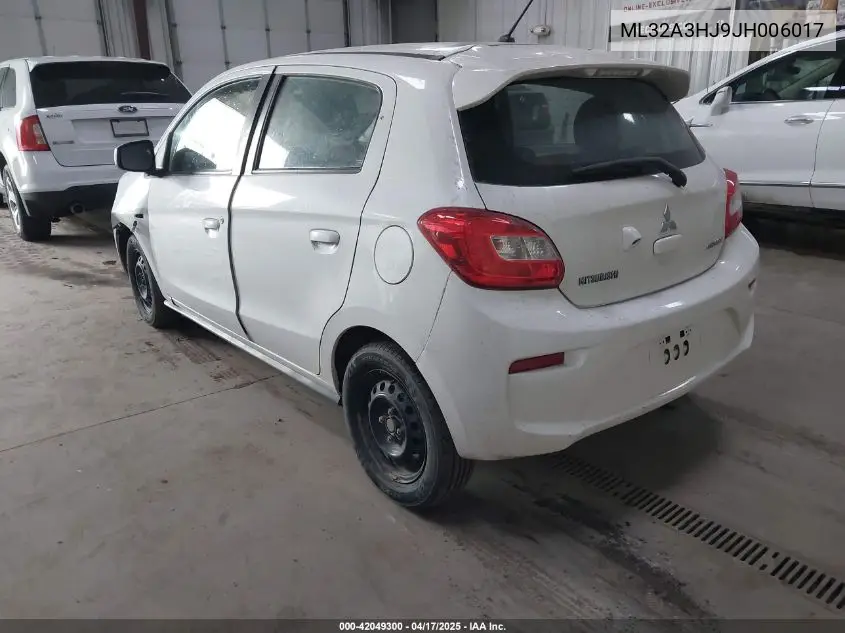 2018 Mitsubishi Mirage Es VIN: ML32A3HJ9JH006017 Lot: 42049300