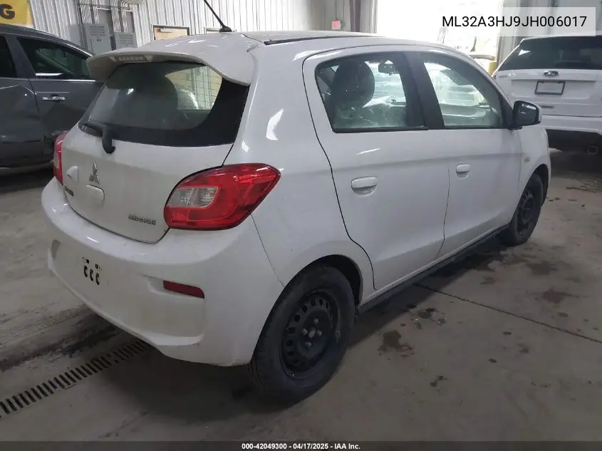 2018 Mitsubishi Mirage Es VIN: ML32A3HJ9JH006017 Lot: 42049300