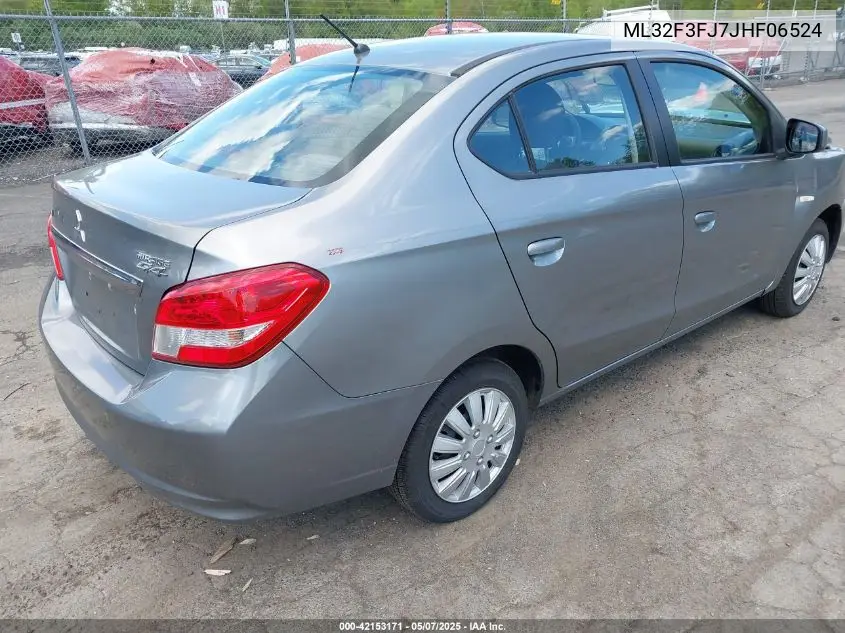 2018 Mitsubishi Mirage G4 Es VIN: ML32F3FJ7JHF06524 Lot: 42153171